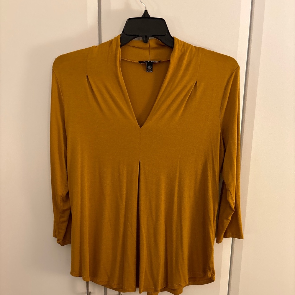 Cable and Gauge Draped Tunic Blouse